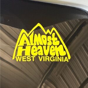 WVU Mountaineers Decal West Virginia Car Window Vinyl Almost Heaven 5”x3.5”